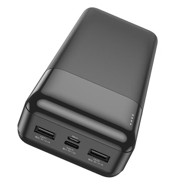 Baterie externa 30.000mAh, Hoco J72B, cu 2xUSB-A, afișaj LED, negru - Img 2