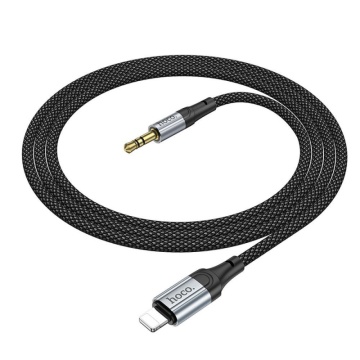 Cablu audio Aux Lightning la Jack 3.5mm, Hoco UPA26, 1m, negru - Img 3