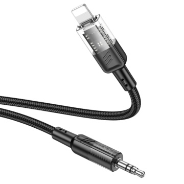 Cablu Audio Lightning la Jack 3.5mm (M) - 1.2m, Hoco UPA27, negru - Img 2