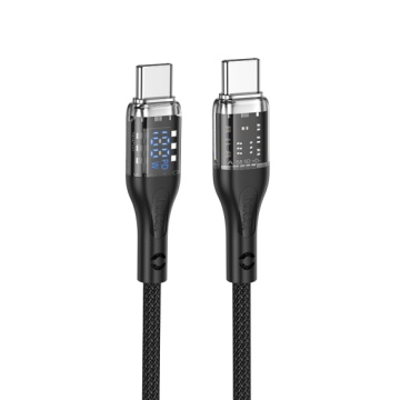 Cablu Type-C la Type-C, Hoco U115, PD100W, QC3.0, 1m, negru - Img 2
