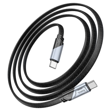 Cablu Type-C la Type-C, Hoco U119, PD60W, QC3.0, Flat, 1.2m, negru - Img 2