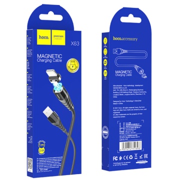 Cablu USB-A la Lightning, Hoco X63, 18W, 2.4A, 1m, negru - Img 5