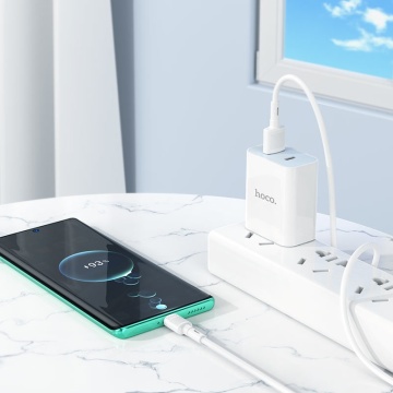 Cablu USB-A la MicroUSB, Hoco X83, 18W, 2.4A, 1m, alb - Img 3