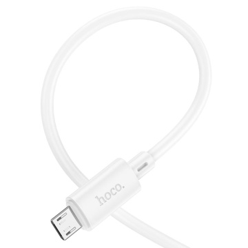Cablu USB-A la MicroUSB, Hoco X88, 18W, 2.4A, 1m, alb - Img 1
