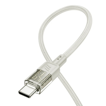 Cablu USB-C la Lightning, Hoco U129, PD27W, QC3.0, Crystal, 1.2m,auriu - Img 3