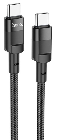 Cablu USB-C la Lightning, Hoco X69, PD20W, QC3.0, Flat, Braided, 1m, negru - Img 2