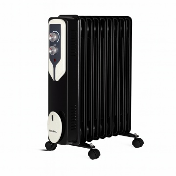 Calorifer electric Floria ZLN3659, 2000W, 9 elementi, termostat reglabil, negru