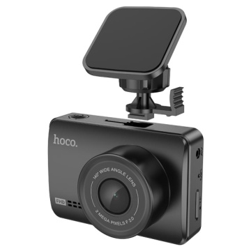 Camera de bord Hoco DV2, LCD HD 2.45", acumulator 200mAh, cablu Back 5.5m, TF Card, Multilanguage, negru - Img 3