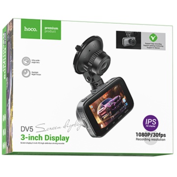 Camera Video pentru masina Hoco DV5, HD 1080MPX, cu Display de 3 inchi, Iron gri - Img 6