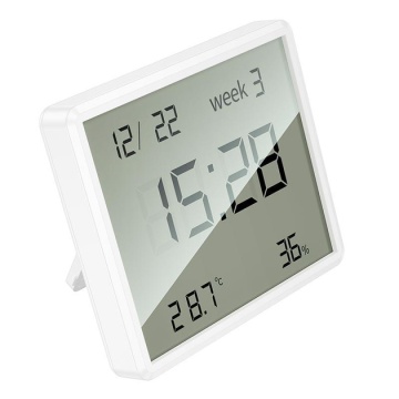 Ceas electronic de interior, Hoco HX41, LCD crystal, 15" refresh time, alb - Img 2