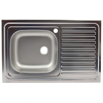 Chiuveta inox 304 cuva stanga Z-INOX, 50x80cm, picurator, anticalcar, racord flexibil, ZLN9195ST, argintiu
