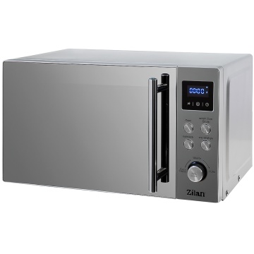 Cuptor cu microunde digital Zilan ZLN1238, 20 L, 700 W, 8 programe automate, functie dezghetare, afisaj LED, panou inox