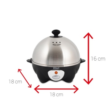 Fierbator oua ZILAN ZLN8075 – 360W, Capacitate 7 oua, Inox, negru - Img 3