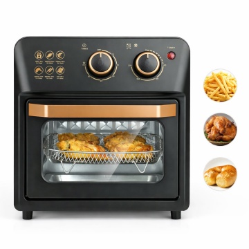 Friteuza cu Aer Cald si Cuptor Lyxun LX2050, 2000W Capacitate 14L, Multifunctional Air Fryer cu Timer si Control, Retro, Negru