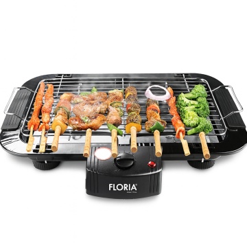 Gratar electric FLORIA ZLN2867 – 2000W, 5 trepte de putere, Termostat reglabil, Tava apa, Negru