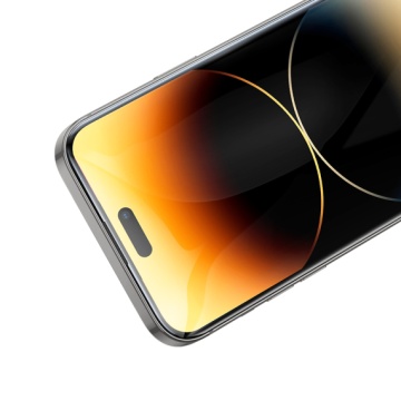 Hoco A34 folie clear iPhone 15 Plus, sticla securizata 6D DustProof, rama neagra, HD Glass - Img 4
