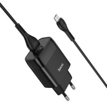 Incarcator Retea Hoco C72Q, 18W, 1xUSB-A, QC 3.0, negru - Img 2
