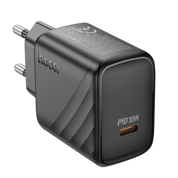 Incarcator Retea Hoco CS22A, PD30W, 1xUSB-C, FCP/AFC, negru - Img 2