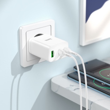 Incarcator Retea, Hoco N33, 35W, 2xUSB-C, 1xUSB-A, PD, QC 3.0, alb - Img 4
