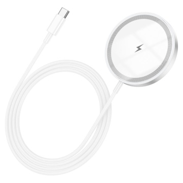 Încarcator wireless Hoco CW53, magnetic, 15W, Qi, universal, gri - Img 6