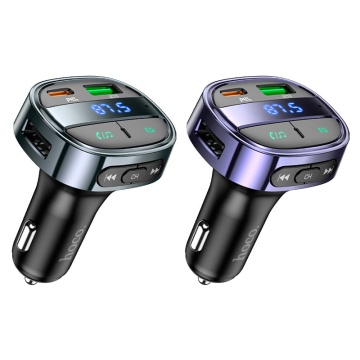 Modulator FM | Bluetooth, Hoco E70, 30W, 1xUSB-C, 1xUSB-A, PD, QC 3.0, negru - Img 3
