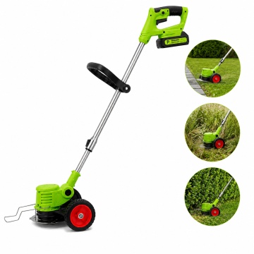 Motocoasa electrica cu roti 2 acumulatori 48V, fara fir, 18000 RPM, Autonomie Mare, 3 Tipuri de Lame de Taiere, Brat ajustabil, Pexor verde - Img 8