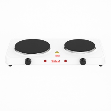 Plita electrica dubla Zilan ZLN2180, 2500W, 2 ochiuri din fonta, termostat reglabil 5 trepte, protectie supraincalzire, suprafata antiaderenta, alb