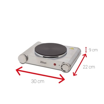 Plita electrica Zilan ZLN0535, 1500W, 1 arzator din fonta, carcasa inox, termostat reglabil, protectie supraincalzire, picioare anti-alunecare - Img 4
