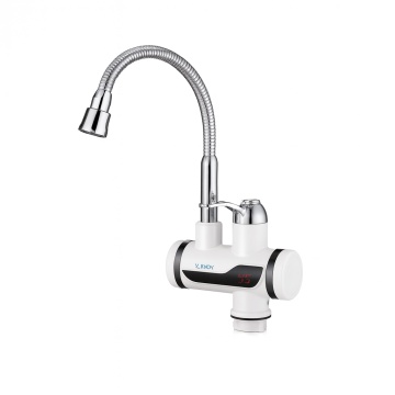 Robinet electric Z-Inox ZLN5480 3000W alb inox cu afisaj LED si incalzire instanta