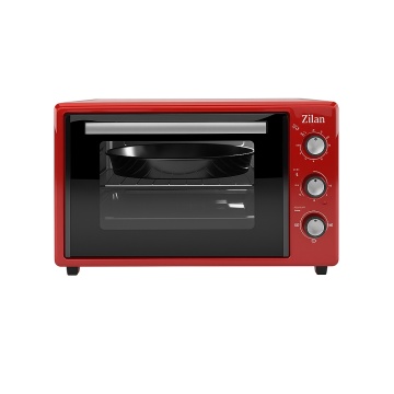 Zilan Cuptor electric ZLN5322 Gusto, 35 L, 1800 W, 3 functii, timer 90 min, termostat reglabil 250°C, element ascuns, rosu