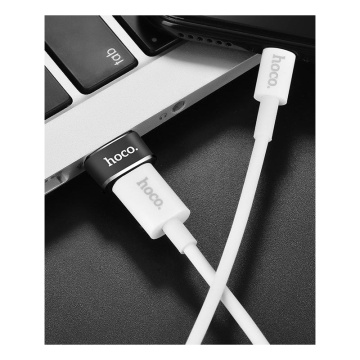 Adaptor USB-A la USB-C, OTG Hoco UA6, transfer date, negru - Img 3