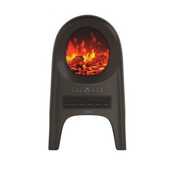 Aeroterma ceramica semineu Zilan ZLN5664 neagra 2000W, LED, telecomanda