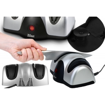 Ascutitor de cutite electric Zilan ZLN2168 – 40W, 2 nivele, antialunecare, gri - Img 4