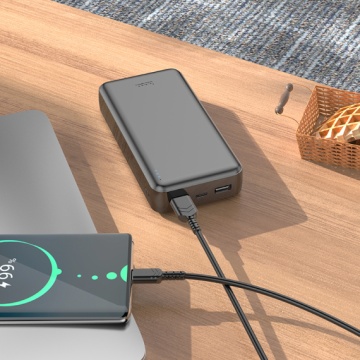 Baterie externa 20.000mAh, Hoco J100A, 2xUSB-A, incarcare rapida, negru - Img 5