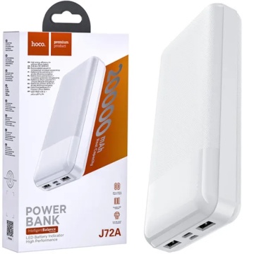 Baterie externa Hoco J72A, 20000mAh, 2xUSB-A, incarcare 10W, Alb - Img 4