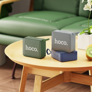 Boxa portabila 5W, Hoco BS51, Bluetooth 5.2, microfon wireless, TF card, USB, rosu - Img 5