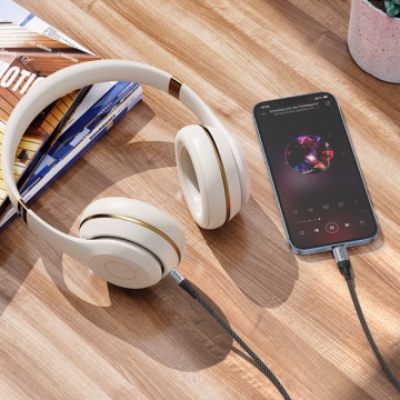 Cablu audio Aux Lightning la Jack 3.5mm, Hoco UPA26, 1m, negru - Img 4