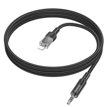 Cablu Audio Lightning la Jack 3.5mm (M) - 1.2m, Hoco UPA27, negru - Img 3
