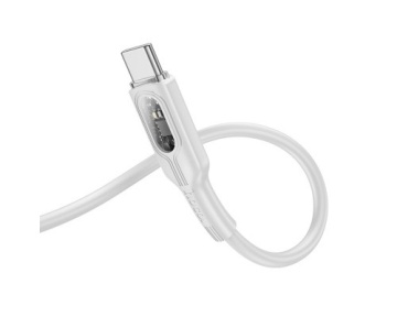 Cablu Type-C la Type-C, Hoco U120, PD27W, QC3.0, 5A, LED Power, 1.2m, gri - Img 2