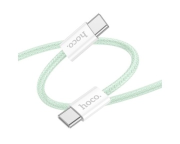 Cablu Type-C la Type-C, Hoco X104, PD60W, QC3.0, Braided, 1m, verde - Img 3