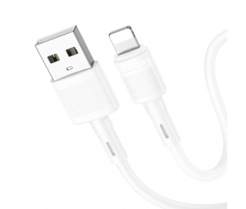 Cablu USB-A la Lightning, Hoco X83, 18W, 2.4A, 1m, alb - Img 2