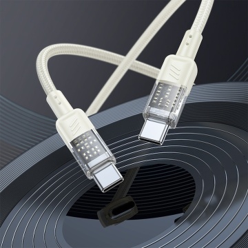 Cablu USB-C la Lightning, Hoco U129, PD27W, QC3.0, Crystal, 1.2m,auriu - Img 4