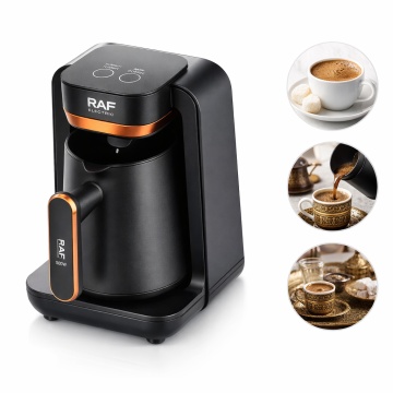 Cafetiera Turceasca Automata RAF R.147H 500W 280 ml Control Inteligent Spuma Bogata Negru Auriu