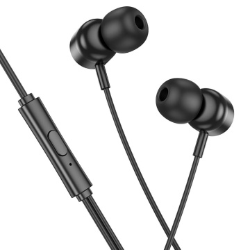Casti cu Fir Hoco M122, In Ear, USB-C, 1.2m, Mic & Volume Key, HiFi, negru - Img 1