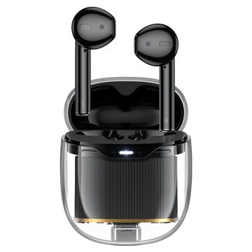 Casti Wireless Hoco EW52, Ear Buds, BT 5.3, 180h StandBy, 300mAh, Crystal, negru - Img 2