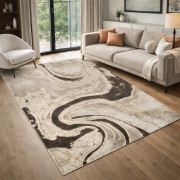 Covor Livario Imperial Effect Obsidian, 2450 g/m² Cream Gold