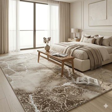Covor Modern Livario Imperial Effect Gresie Beige Beige - Img 3