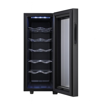 Frigider pentru vinuri Zilan ZLN4681, 33L, 12 sticle, 50W, control tactil, iluminare interioara, negru