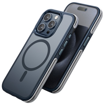 Husa iPhone 15 Pro Hoco AS5, MagSafe, GripEdge, protectie premium, albastru - Img 1