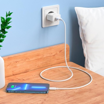 Incarcator Retea + Cablu Lightning, Hoco C106A, 10.5W, 2.1A, 1xUSB-A, QC 3.0, alb - Img 4